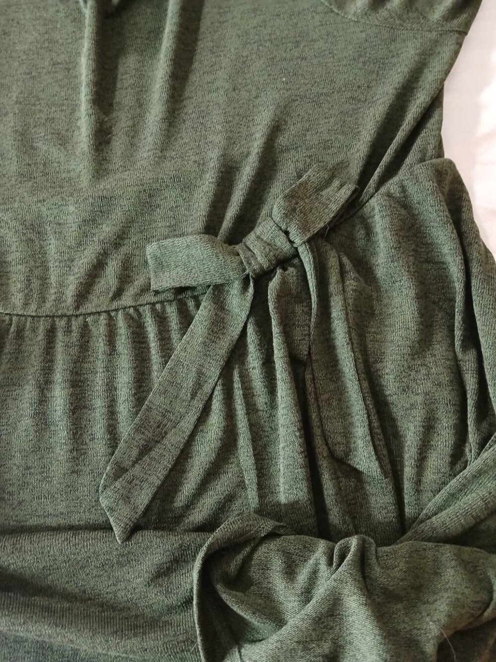 Torrid Super Soft Plush Hacci Knit Faux Wrap Dress Size 3X 3 Green Knee Length - Picture 10 of 16